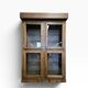 Robust vintage wooden display cabinet