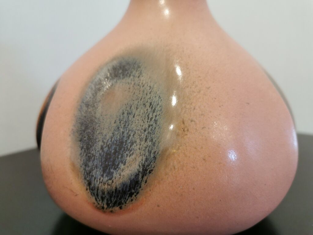 Vintage onion vase BAY West Germany old pink
