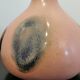 Vintage onion vase BAY West Germany old pink
