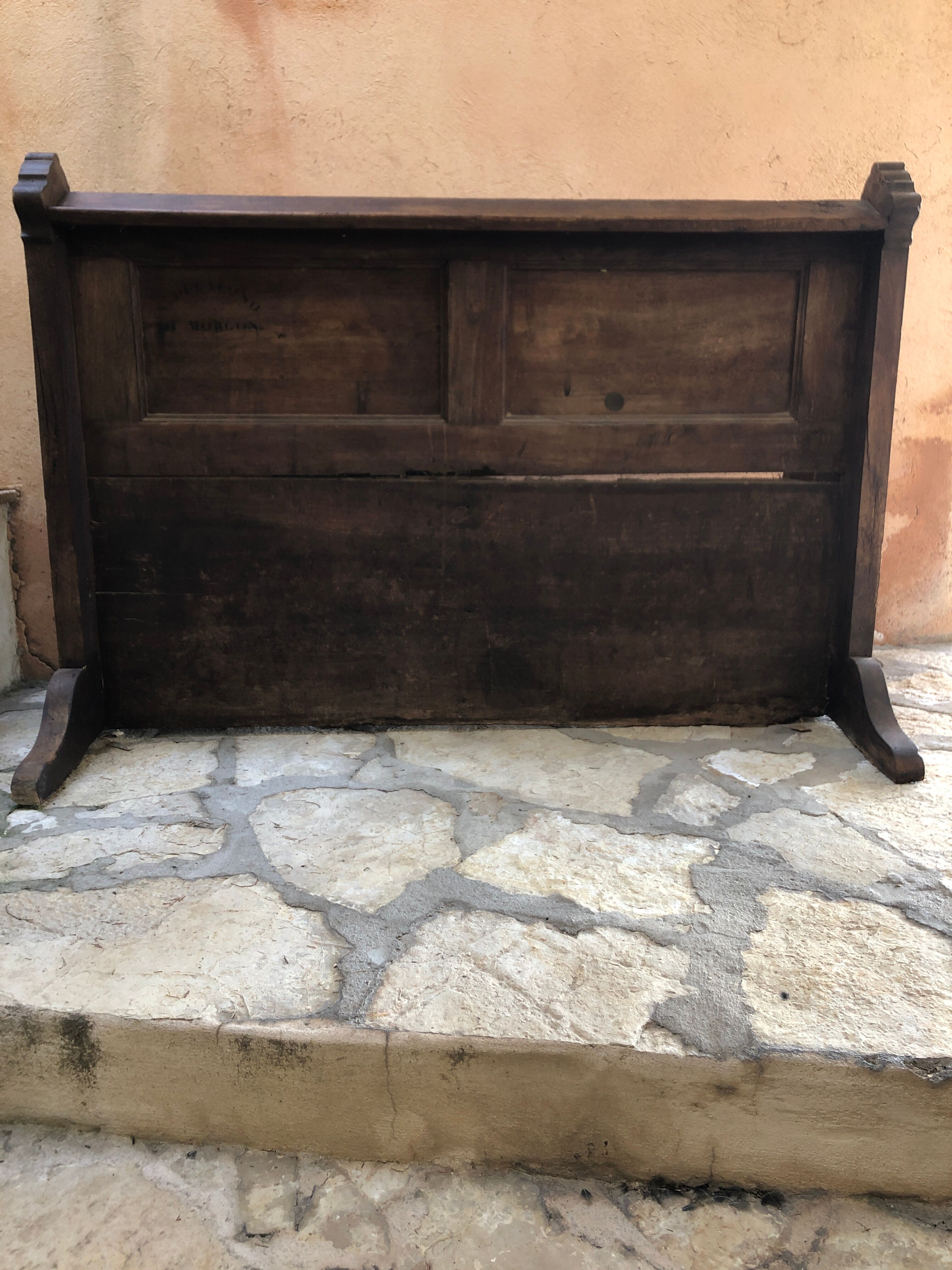 Church bench in solid wood