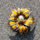 Vintage wall lamp  1970 brass flower