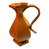 Hexagonal wooden vase