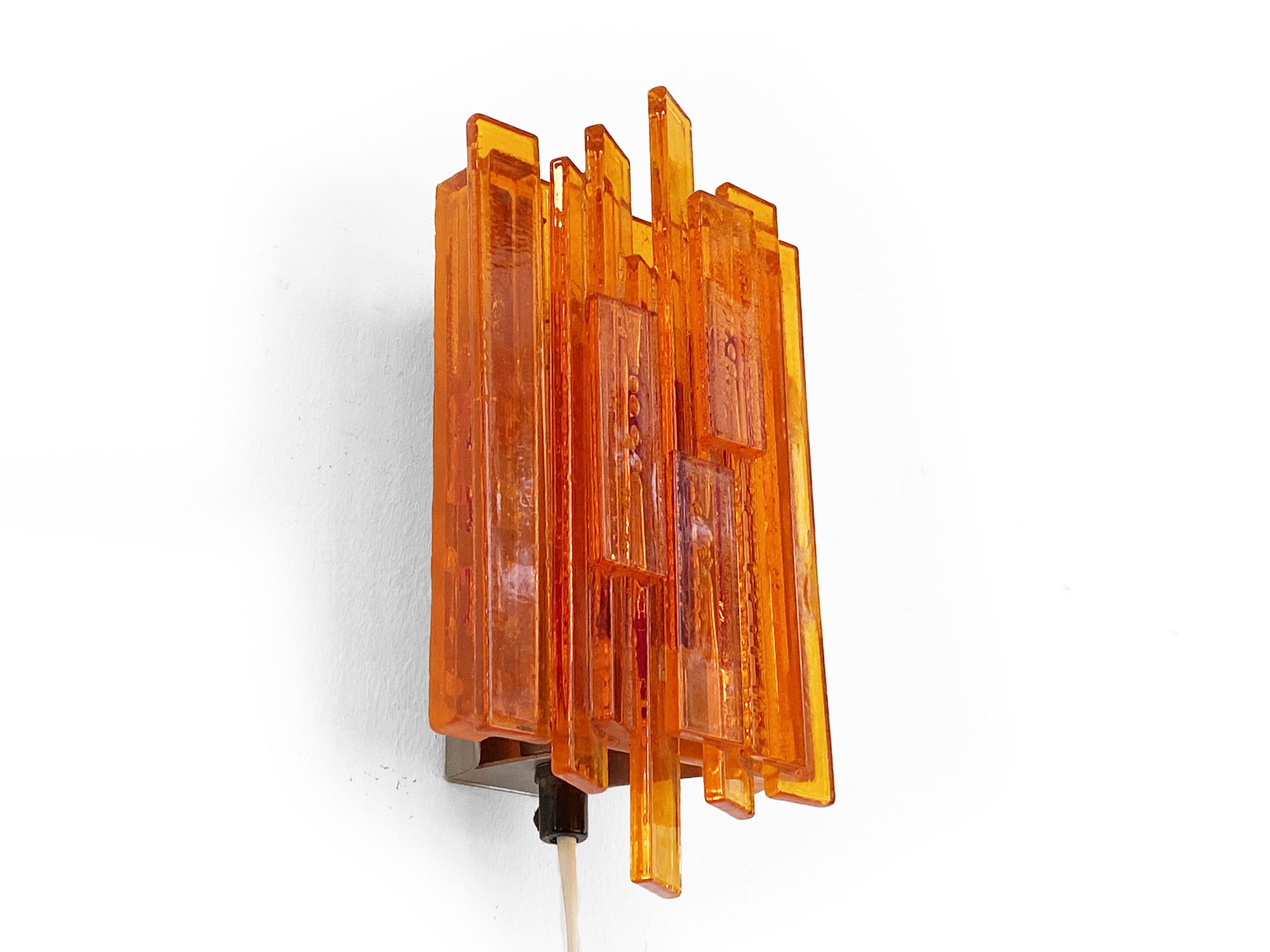 Acrylic wall light/sconce 1001 by Claus Bolby for CEBO industri. Denmark 1970s