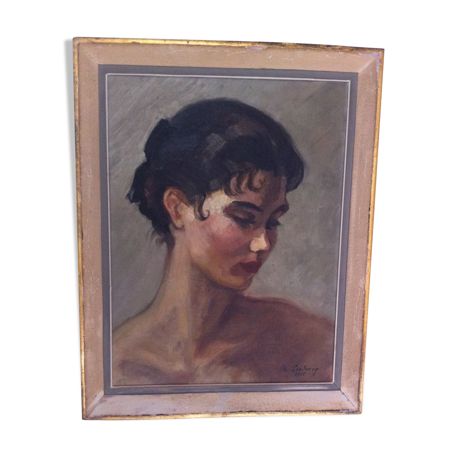 Portrait of a young woman by Maurice Leclercq, 1955,