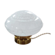 Table lamp globe saucer glass Clichy white