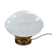 Table lamp globe saucer glass Clichy white