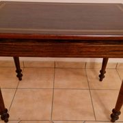 Restored antique Louis XVI style desk with a 19th-century leather top.