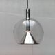 Suspended globe lamp in glass from the German space age by Erco.