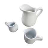 Trio de pot à lait en porcelaine blanche