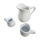 Trio de pot à lait en porcelaine blanche