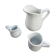 Trio de pot à lait en porcelaine blanche