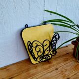 Vintage yellow formica wall storage