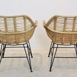 Gorgeous dutch wicker & steel chairs