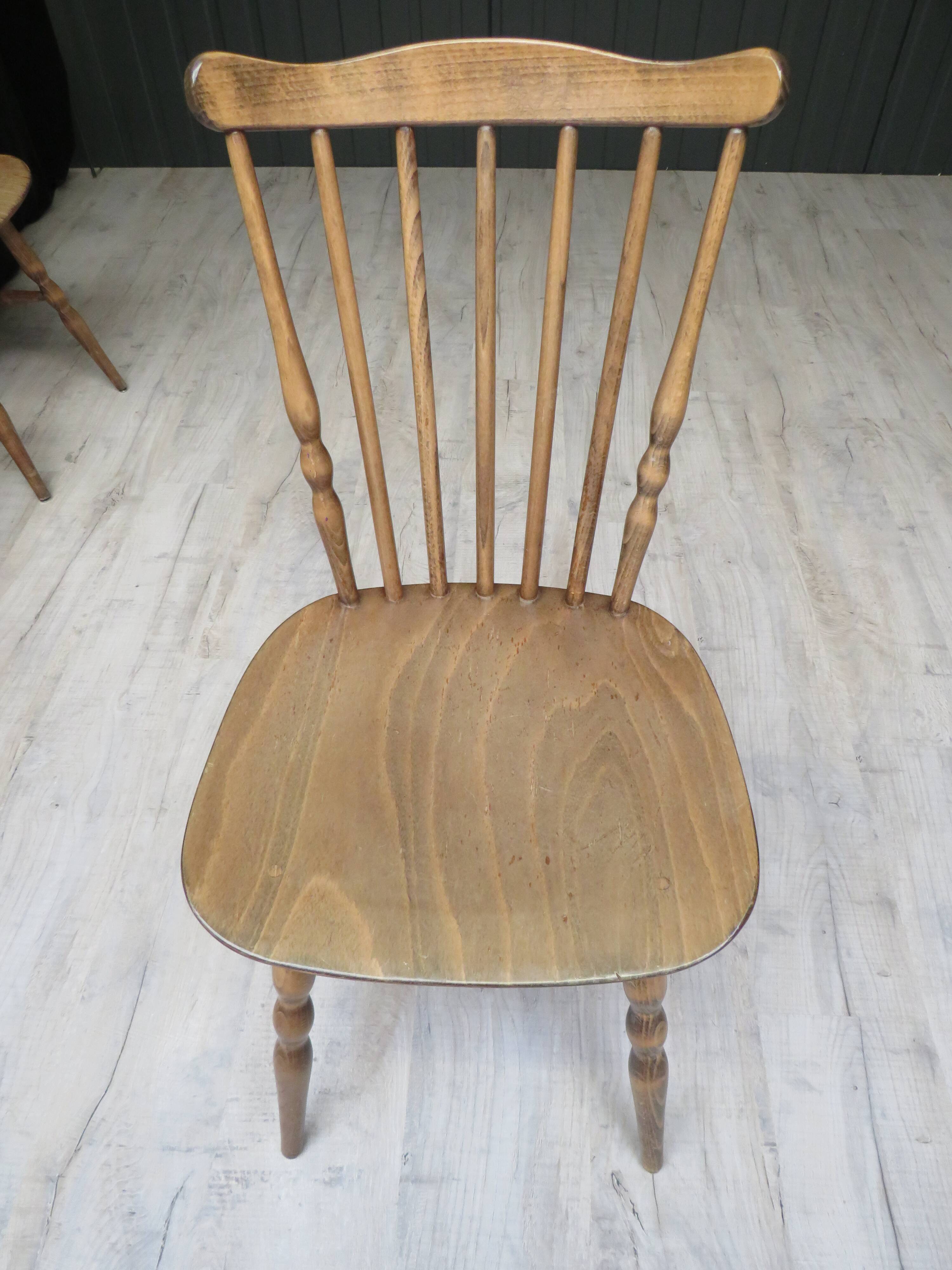 Suite of 8 chairs bistro model Tacoma Baumann