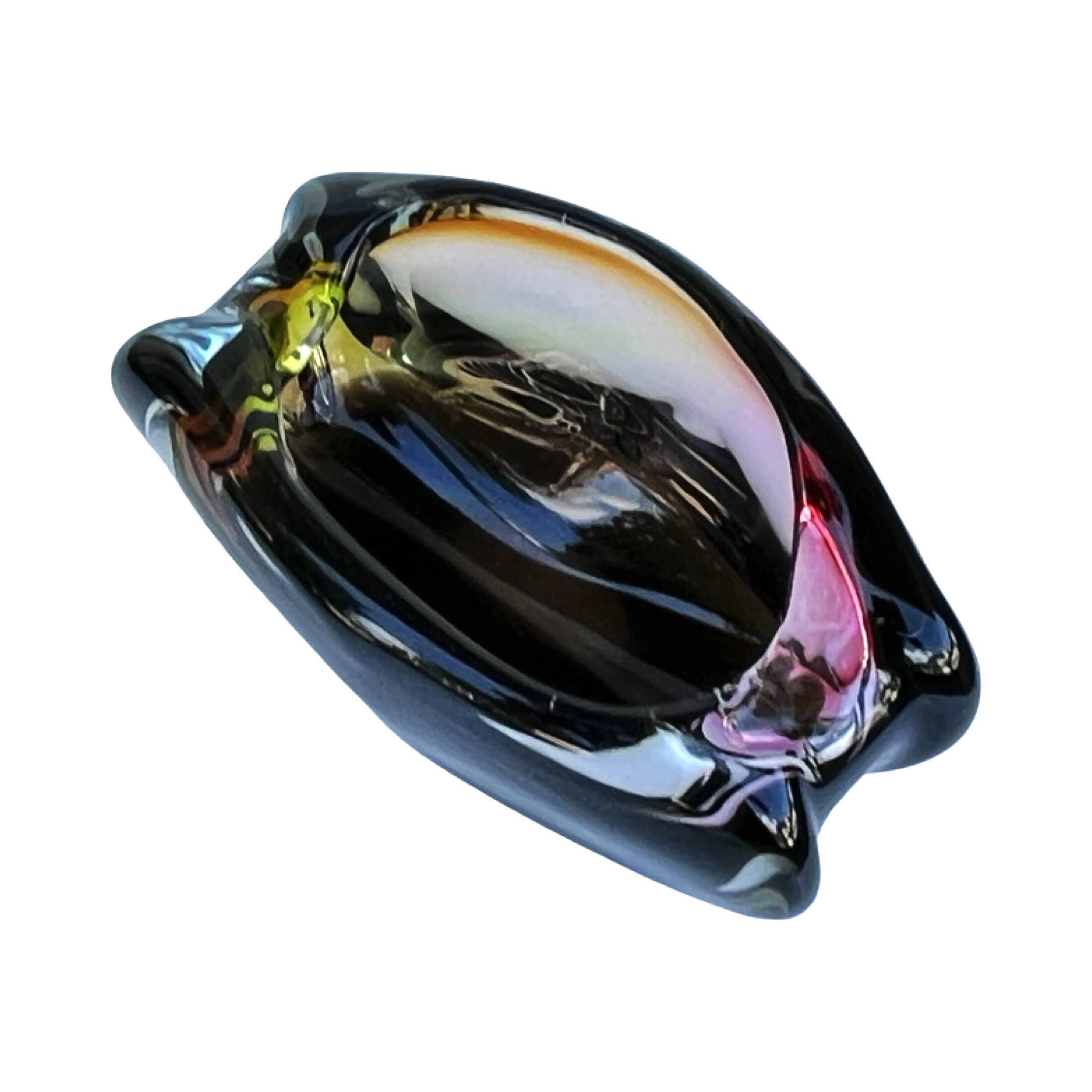 Ashtray designed by M. Velíšková, Skrdlovice Glassworks Czechoslovakia 1960
