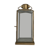 Brass lantern and glass