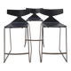 Set of 3 Saya bar stools, Arper