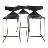 Set of 3 Saya bar stools, Arper
