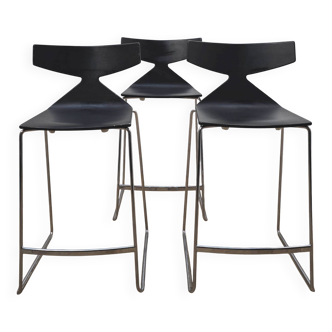 Suite de 3 chaises de bar Saya, Arper