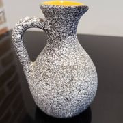 Small vase or jug fat lava Vallauris signed Tess