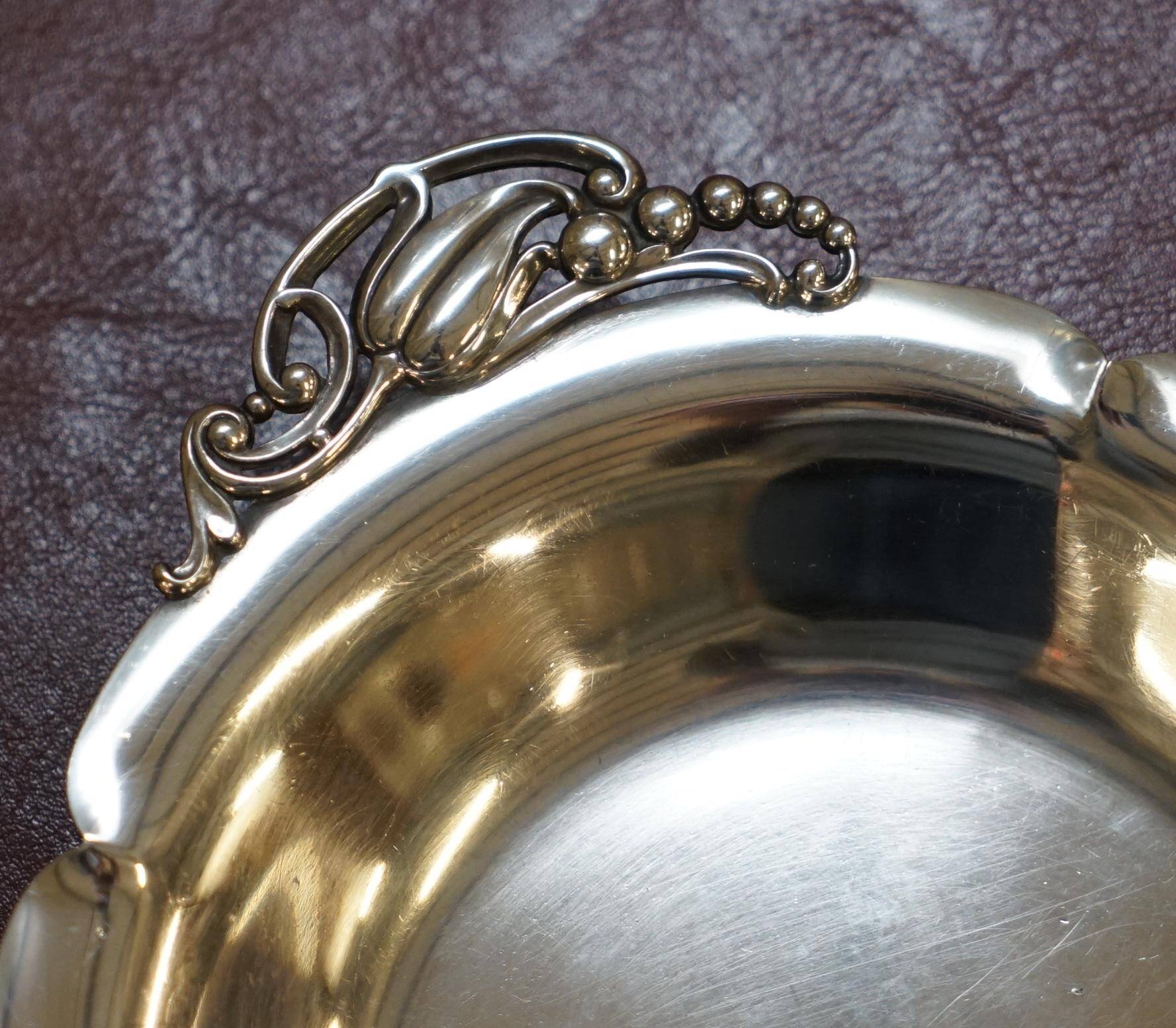 Pair of sterling silver biscuit dishes by Webster circa 1950.