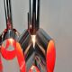 Suspension en métal chromé par Raak Amsterdam 1960 's