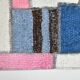 2x5 Pink & Blue Contemporary Kilim Runner Rug, 68x155Cm