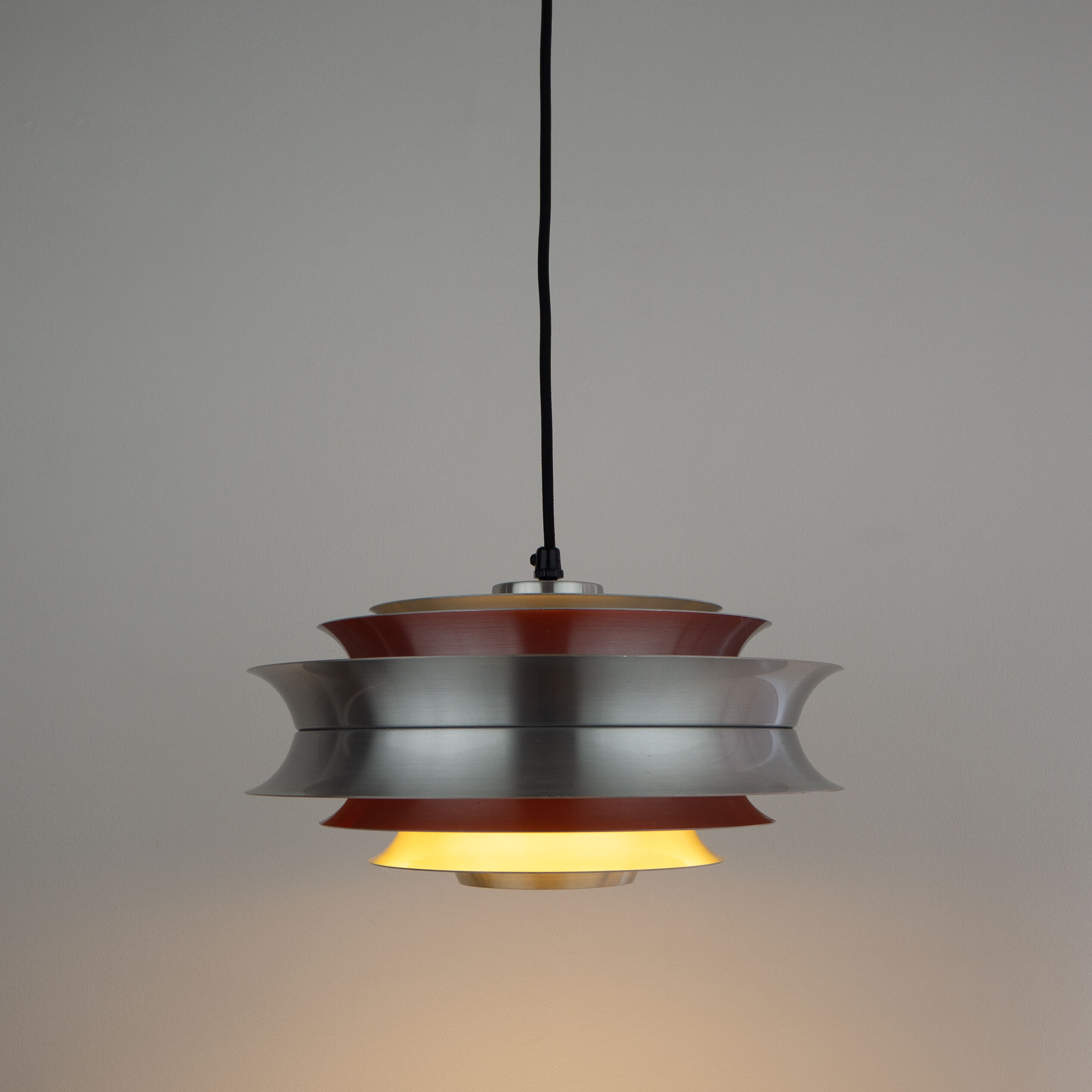 Swedish pendant lamp Trava by Carl Thore, Granhaga, Sweden, 1963