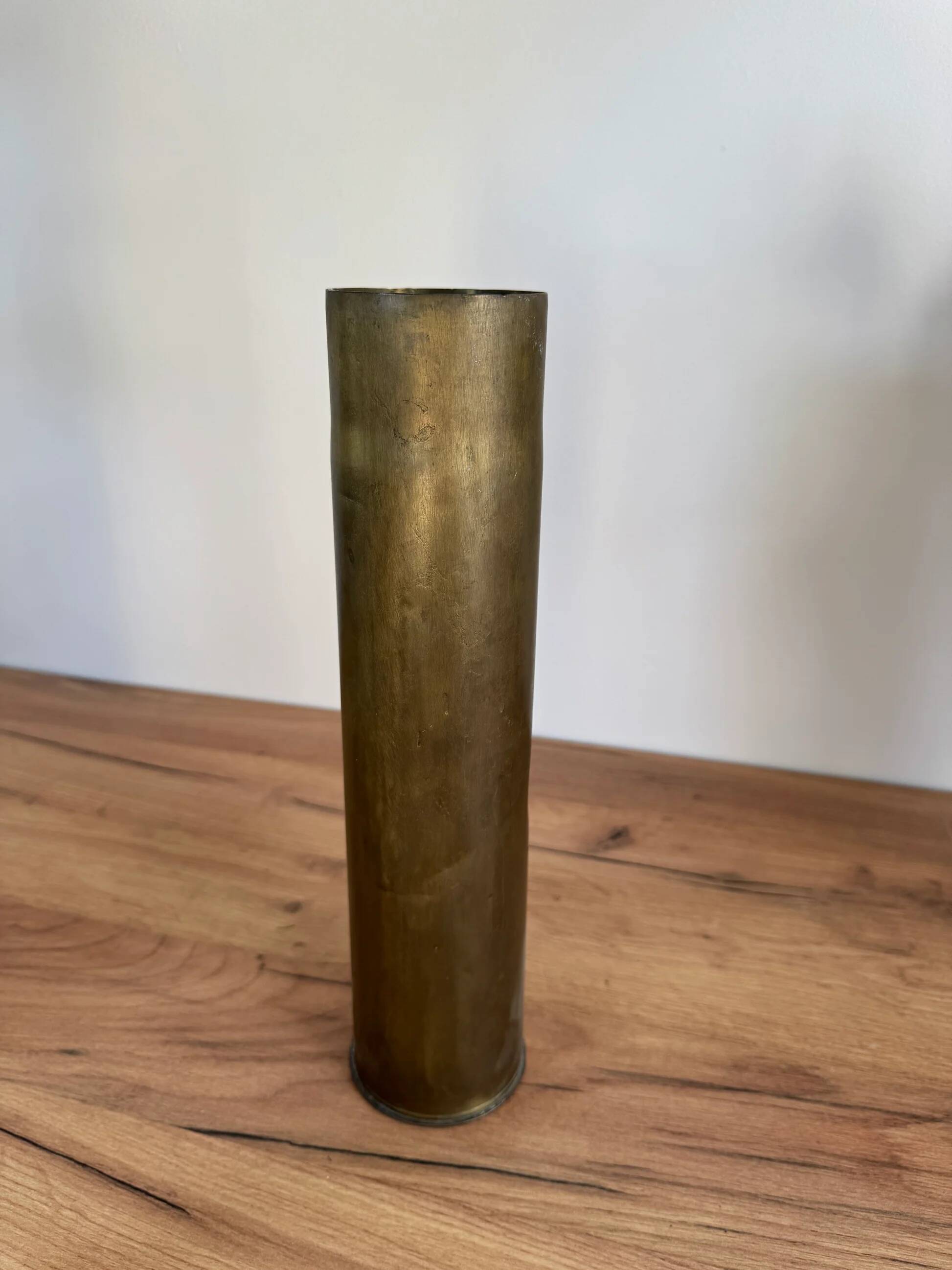 Vintage shell casing vase
