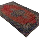 Turkish Anatolian Handmade Vintage Area Rug 302 cm x 197 cm