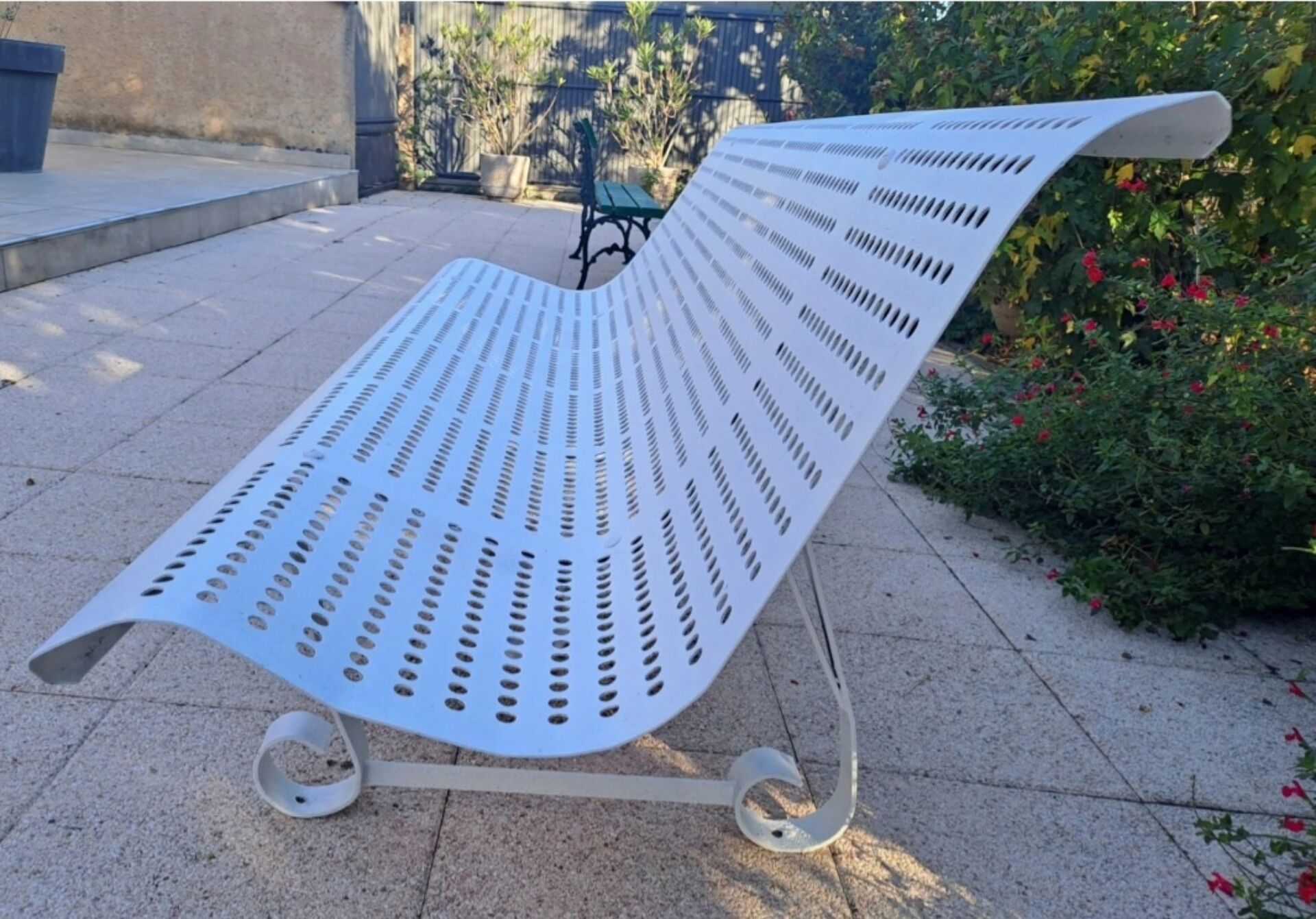 Garden bench in iron