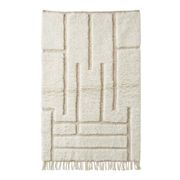 Tapis marocain blanc à motif graphique