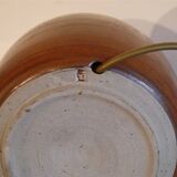 Vintage turned stoneware lamp