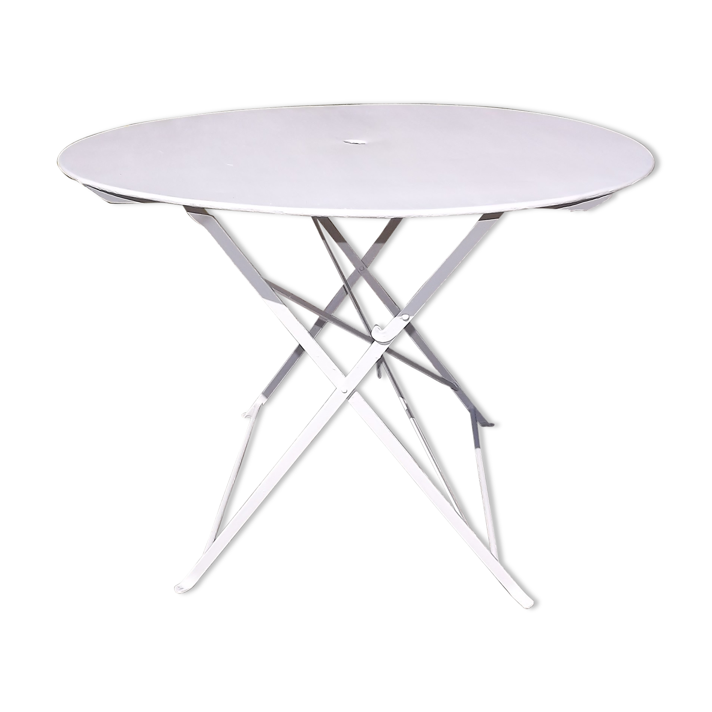 Folding iron garden table