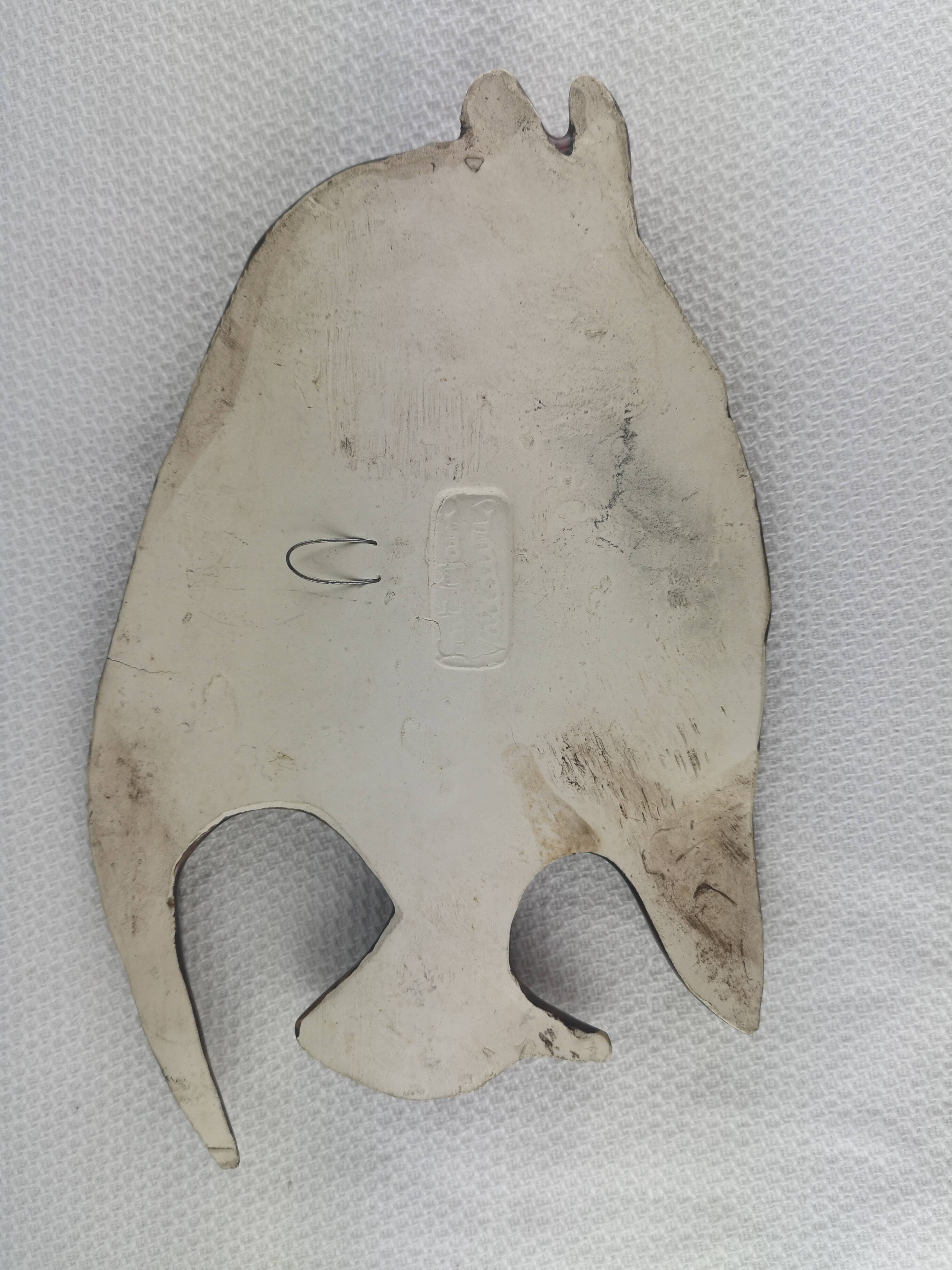 Handmade Vallauris ceramic fish wall decoration