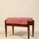 Vintage armchair and footrest red lobster Boho style fabric design by H.Lis 300-190 model