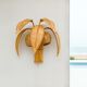 Pair of coconut / palm sconces in natural rattan