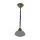 Art nouveau brass and opaline glass pendant, 1920s
