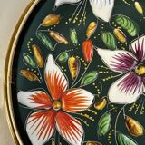 Ceramic and enamel dish with floral decoration by Hubert Béquet