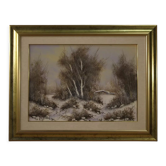 Paysage d’hiver italien peinture huile sur toile