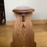 Country bench in solid oak, mid-20th century