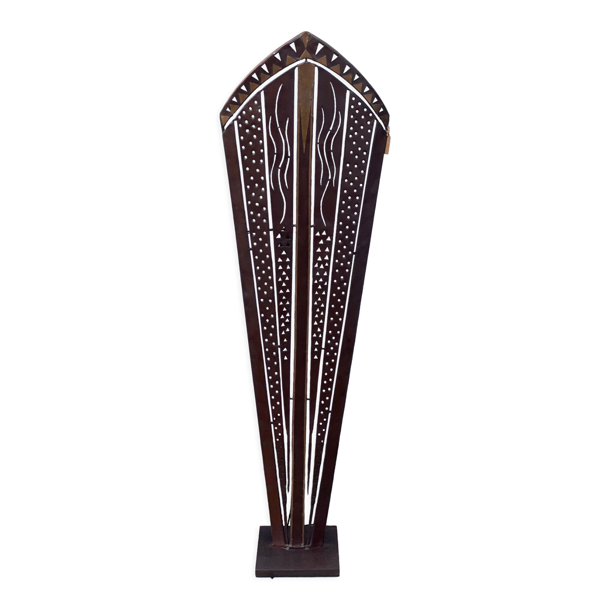 Art deco Cooper brass floor lamp