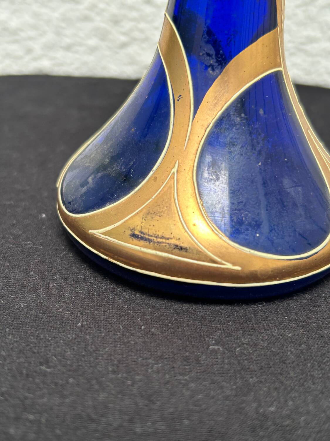 Théodore Legras - Art Nouveau Blue Gilded and Enameled Vase
