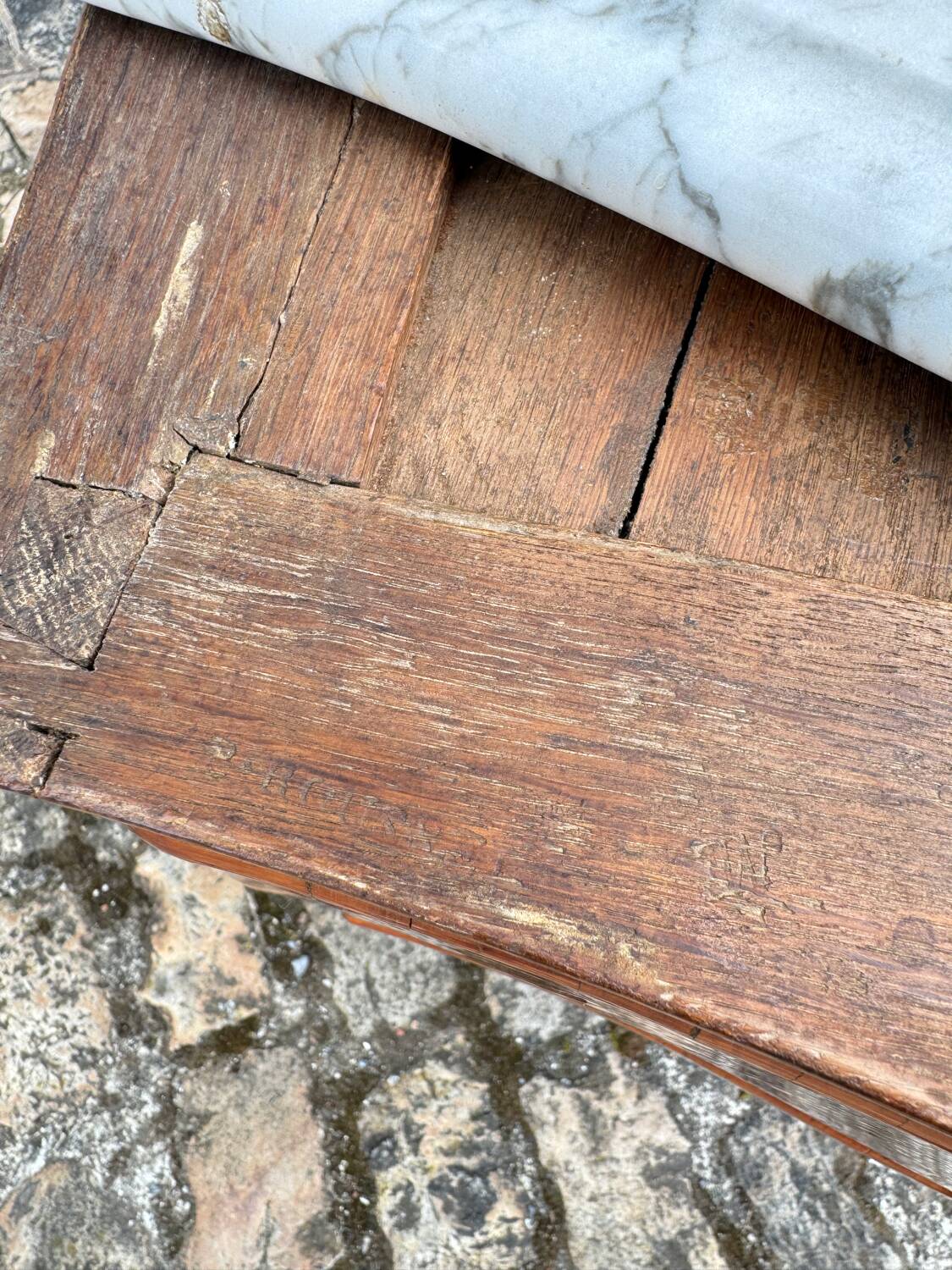 Pierre Roussel, Sauté Commode In Marquetry Louis XV Period XVIII Eme Century