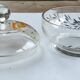 1930s Antique Bohemian Glass Bonbon Dish, Hand blown & painted, Art Deco