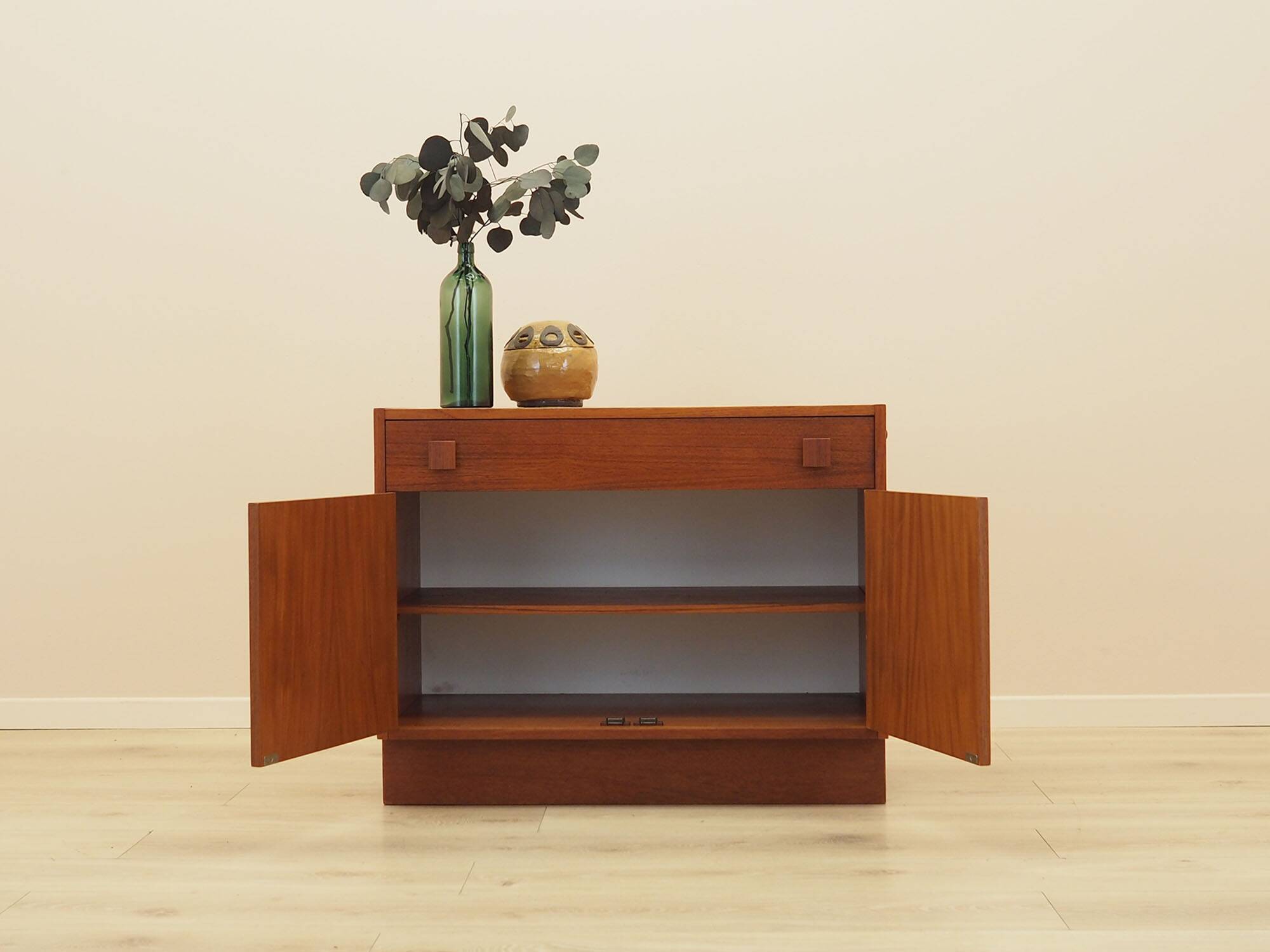 Danish Veneered Cabinet with Drawer, 1960s