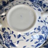 Vintage double-handled cup & saucer – Royal Tudor “Bouquet” blue