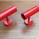Mid-century minimalist red wall lamp, set of 2.