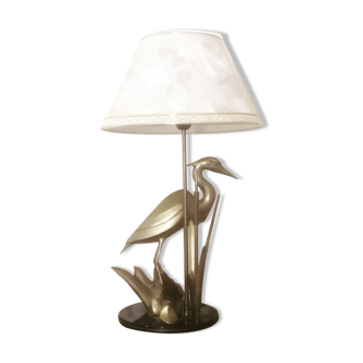 Vintage heron lamp from the 1970s