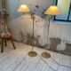 Pair of SCE floor lamps articulated brass 70s